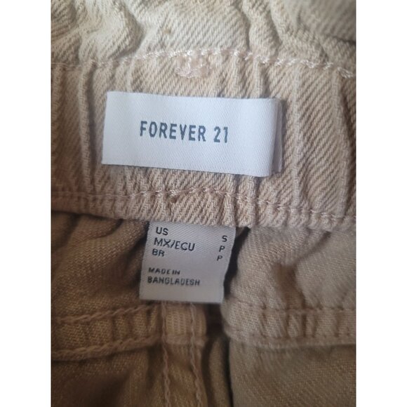 NWT Forever 21 Women's Taupe Denim High Rise Tapered Pants Elastic Waist - Picture 8 of 10